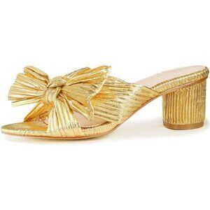 Women's Bow Knot Heeled Sandals Ankle Buckle Strap Chunky Heeled